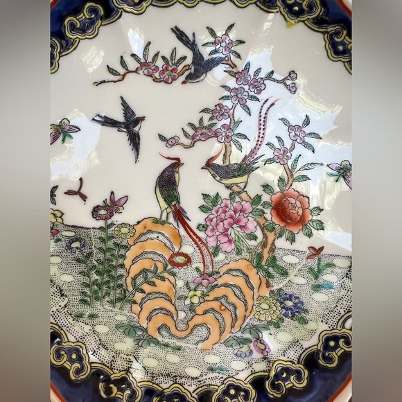 Decorative Plate/Jewelry/trinket dish Oriental Objects D'Art, Made in Macau. Vtg - Picture 8 of 12